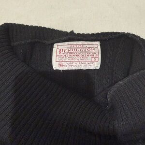 Pendleton Men's Turtleneck Sweater in Black Wool